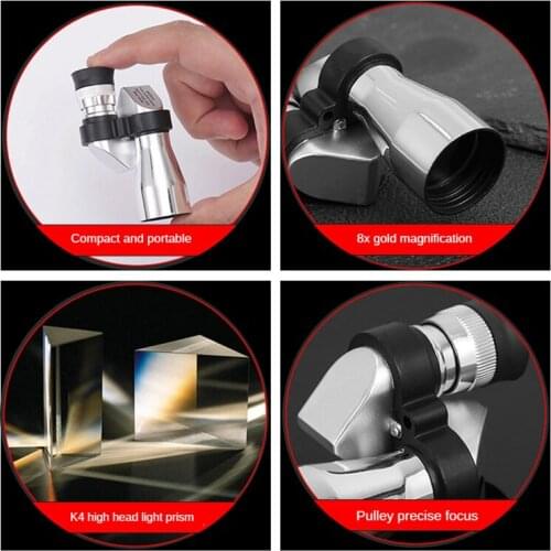 Mini Monocular Telescope Phone Camera Adapt Optical Materials Telescope For Taking Pictures Videos Recording Portable Quality
