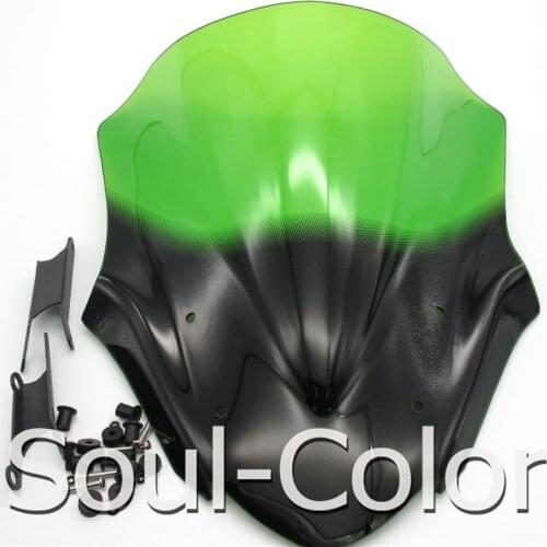 Motorcycle Black Windshield WindScreen Viser VIsor new style Fits For 2017 Kawasaki Z900 Double Bubble