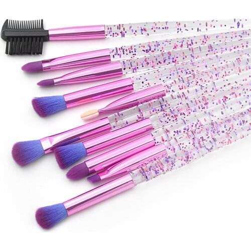 10PC Portable Makeup Brushes Set Foundation Eye Shadow Brush Kit Soft Premium Synthetic Hair Beauty Make Up Brush maquillage