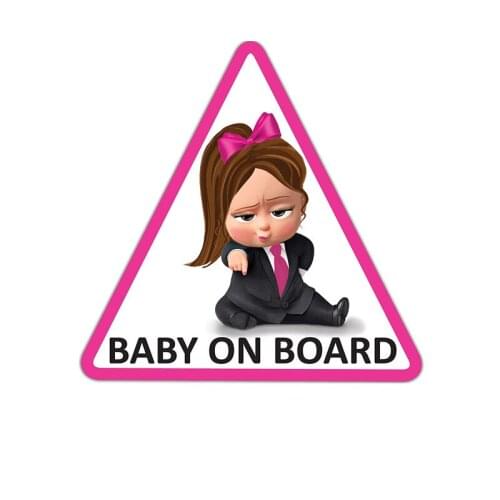 STICKY Baby on Board Boss Signs Car Sticker Decal Decor Vinyl Baby An Board Adhesive Cars Car Motorcycles Laptop