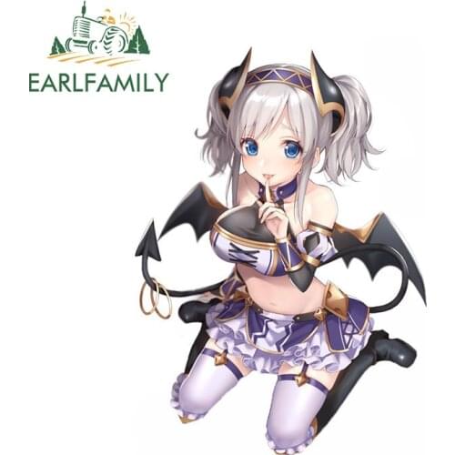 EARLFAMILY 13cm x 9.3cm for Princess Connect Car Stickers Sunscreen Fashionable Creative Decal Scratch-Proof Trunk Windows Decor