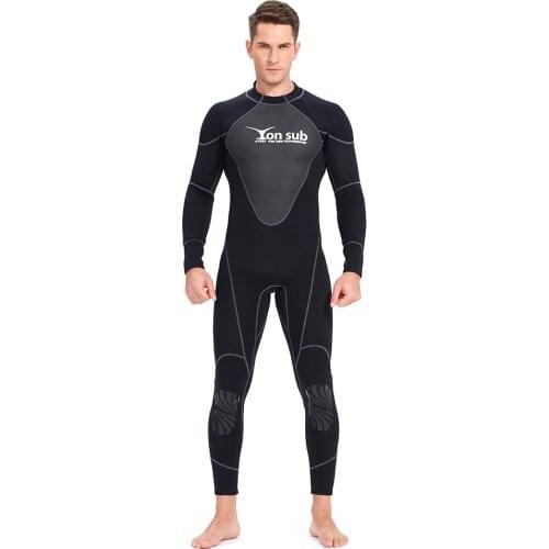 1.5mm Neoprene Wetsuit Men Scuba Diving Suit Thermal Winter Warm Wetsuits Full Suit Swimming Surfing Kayaking Equipment Black