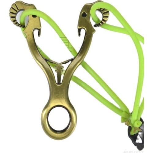 New Outdoor Shooting competition games and hunting Tool Powerful Alloy steel Catapult With Rubber band Goat-shaped Slingshot Set