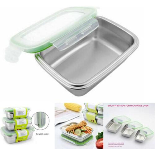 Portable Stainless Steel Lunch Box Microwave Food Container Bento Box Health Sealing Bento Food Container Durable NEW