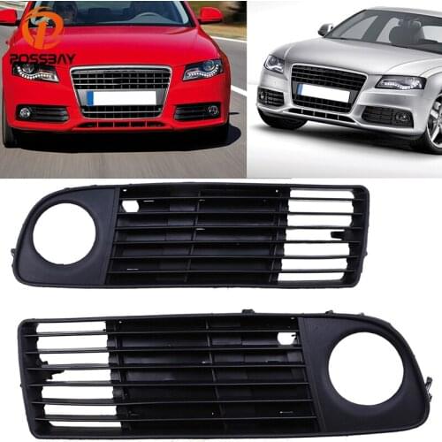 POSSBAY 1 Pair Car Side Decoration Front Bumper Lower Grille Grill Vent For Audi A6 (C5) Sedan/Avant 1998/1999-2002 Pre-facelift