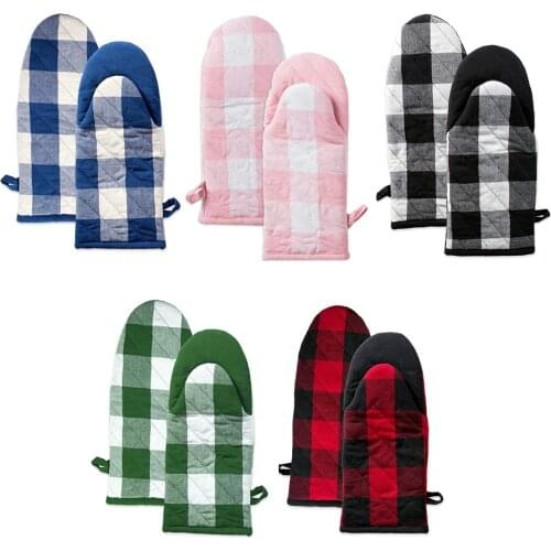 Oven Mitt Heat-Resistant Oven Mitten Kitchen Cooking Mitts Suitable For BBQ Insulation Gloves Hot Oven Mitts Baking