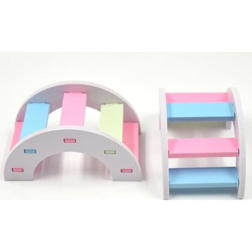 PVC Hamster Bridge Toys Eco-friendly Climbing Toys Rainbow Ladder Bridge Hanging Toys Rat Mouse Cage Toys Small Animals Supplies