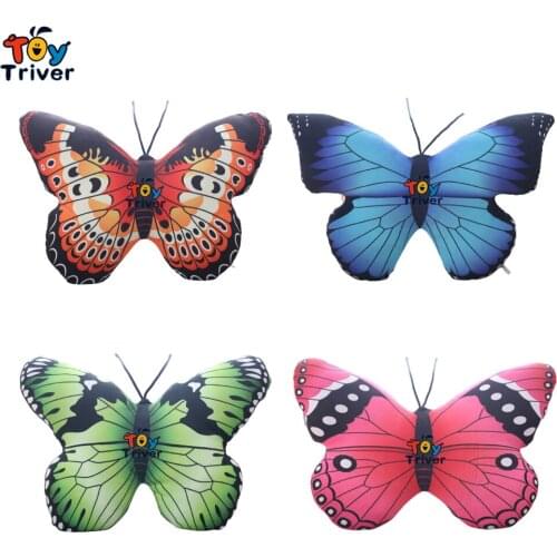 Cute Butterfly Pillow Cushion Plush Toy Triver Stuffed Animals Doll Baby Kids Children Girls Girlfriend Gift Room Bedroom Decor
