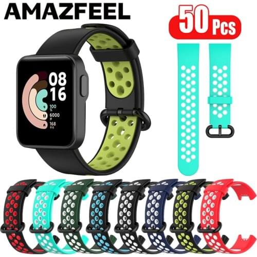 50Pcs/Pack Sport Bracelets For XiaoMi Mi Watch Lite Band Strap Silicone Wristband For Mi Watch Lite Smart Watch Accessories