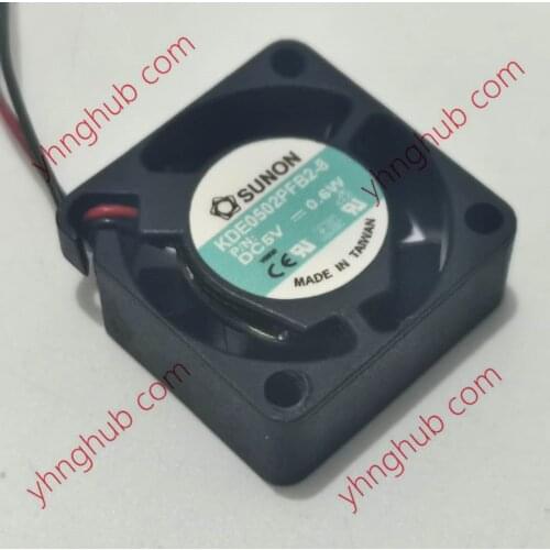 SUNON KDE0502PFB2-8 P/N:V Server Cooling Fan DC 5V 0.6W 25x25x10mm 2-wire