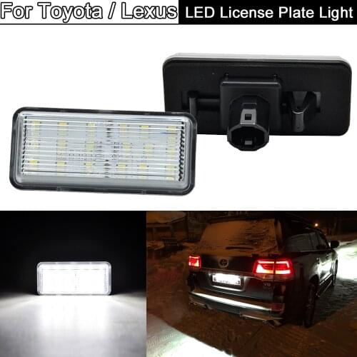 LED License Plate Light Number Plate Lamp For Toyota Land Cruiser Prado J120 J100 J200 Reiz Mark X For Lexus LX470 GX470 LX570