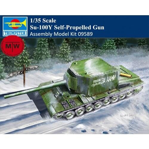 Trumpeter 09589 1/35 Scale Su-100Y Self-Propelled Gun Military Plastic Assembly Model Kit