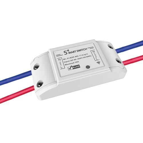 Tuya WiFi Smart Switch Breaker 10A DIY Light Switch Smart Life App Work With Alexa Google Home Voice Control