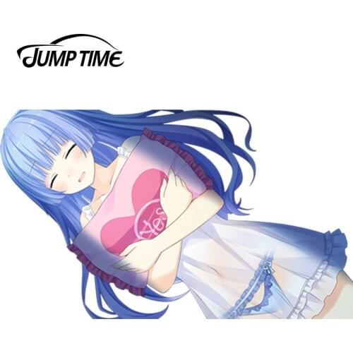 JumpTime 13cm x 7.6cm waterproof Cute Girl Car Sticker Date a Live Anime JDM Window Decal 3D Car Styling Accessories