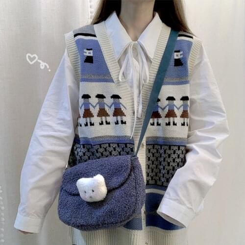 Fashion Sweater Vest Women Knitted Cardigan Waistcoat Coat Lady 2020 Korean Style Autumn Winter Korean Loose Sleeveless Jacket