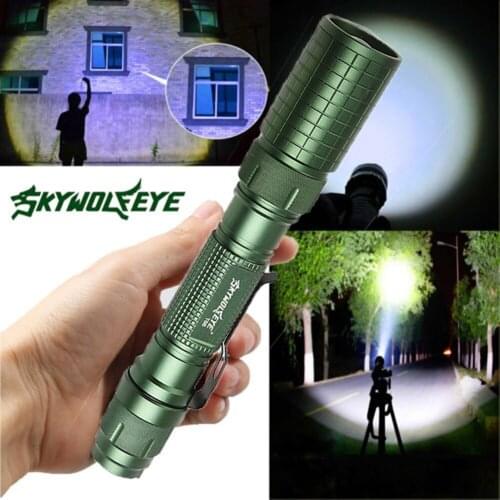 1PC Aluminum Alloy 10000LM Focus XML T6 LED 5Modes Flashlight Torch Lamp Waterproof Camping Hiking Accessories