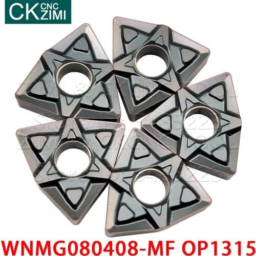 10pcs WNMG080408-MF OP1315 WNMG 080408 MF OP1315 Carbide Inserts Turning Tools CNC Lathe Blade Cutting Tools for stainless steel
