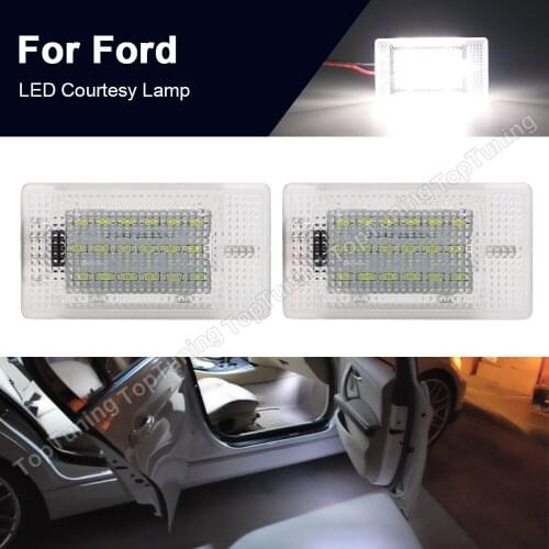 2PCS For Ford B-Max C-Max S-Max Escort Fiesta Focus Fusion Galaxy Granada Sierra Escort Footwell Luggage Light LED Courtesy Lamp