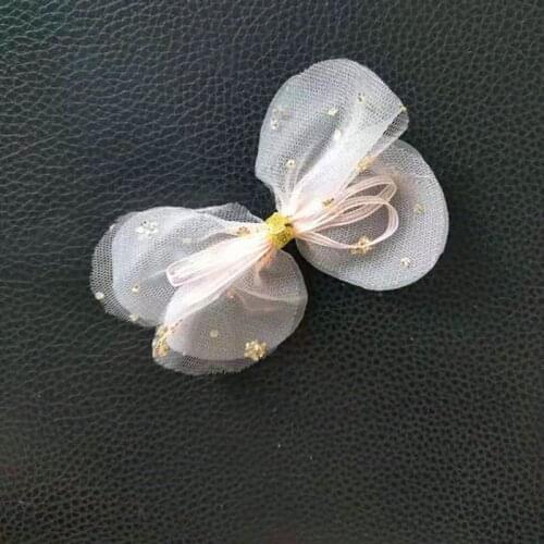 2019 Double snowy bow New Pet Big Bow Dog Fairy Hairpin Material Jewelry Accessories 4color 20pcs/lot