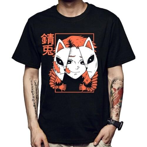 2021 Japanese Anime Demon Slayer T Shirt Women Harajuku Shirt 90s Cartoon Graphic Kimetsu No Yaiba T-shirt Male