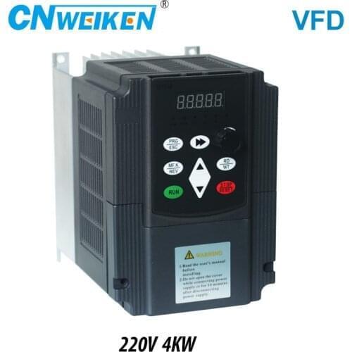 3 phase Spindle inverter ac drive 4kw 220v frequency converter 3 phase frequency inverter for motor speed controller VFD