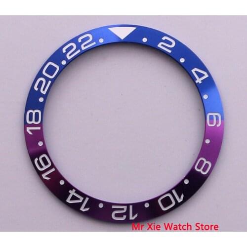 38mm Titanium Ceramic bezel ring two-tone fit 40mm automatic GMT watches