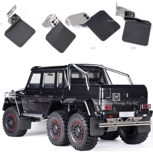 4pcs Front Rear Rubber Fender Mudguard With Metal Bracket For 1/10 RC Crawler Car Traxxas TRX-4 G500 TRX-6 G63 6*6 4*4 DIY Part