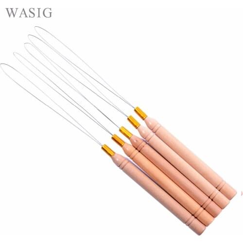5 pcs micro rings loop tool loop threader pulling needle used with hair plier and beads for human hair feather extension tools