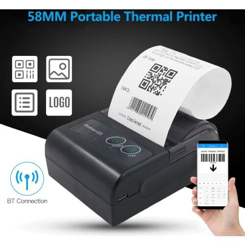 58mm Bluetooth Thermal Receipt Printer for Android IOS Windows Portable USB ESC POS Mobile Printer for Supermarket Retail Store