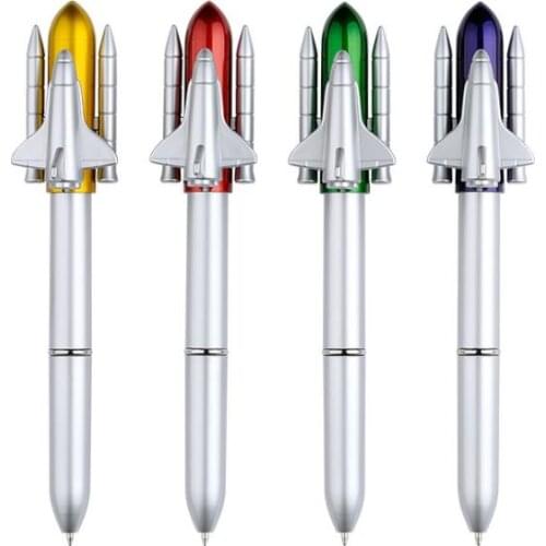 8Pcs Upgrade Creative Stationery Cartoon Aircraft Rocket Modeling Pen Children Stationery Ballpoint Pen Gift Pens Office prize