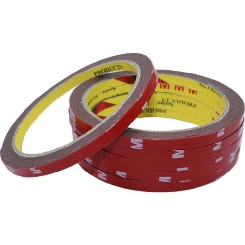 Car tape 1 pcs 3m Car decoration black double-sided tape Width 6-8mm Suitable for car modification Car stickers Double Tape