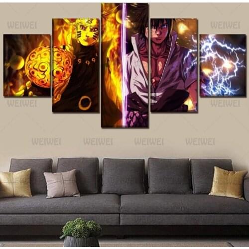 Room Decoration Teenager Purple Anime Home Wall Art Decoration Canvas Painting for Living Room and Bedroom