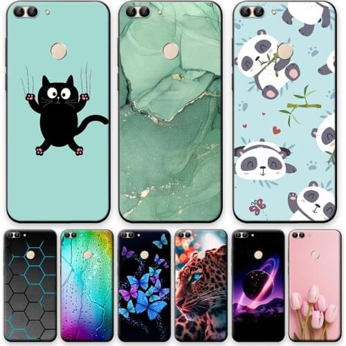 For Huawei P Smart 2018 Case Bumper on P Smart 2018 Soft Silicone Back Cover For Huawei P Smart 2018 Cute Panda Phone Case