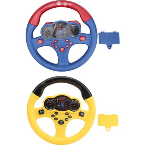 Eletric Simulation Steering Wheel Toy Copilot Stroller Steering Wheel Vocal Toy With Light Sound Kid Musical Educational Toy