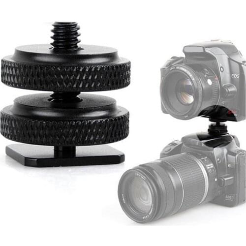 1/4 inch Tripod Mount Screw with Double Layer to Flash Hot Shoe Adapter Holder Mount Photo Studio Accessories Promotion