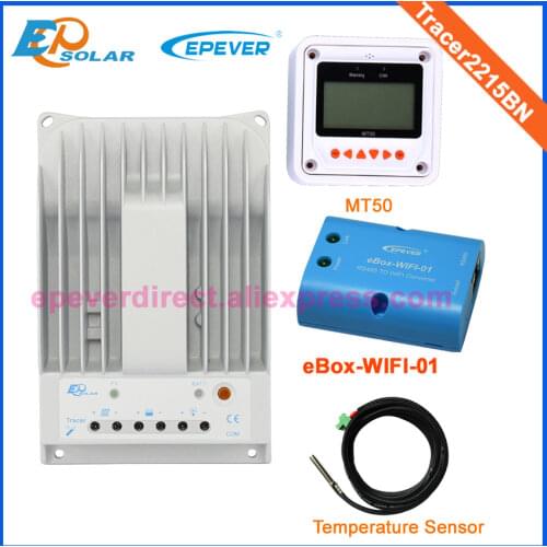 Controller with wifi eBOX MT50 Meter Tracer2215BN 20A 24V charger battery solar panels system 12V 20amps regulator MPPT