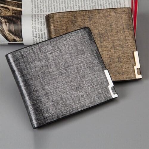 Short PU Men Wallets Leisure Lerther Clutch Fashion Simple Wallet Case For Studend Mini Purses