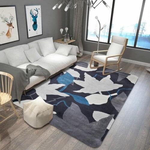 Large Area Floor Mat Rug Multi-Size Rush Tatami Rectangle Carpets For Living Room Leaf Pastoral Mattress Print Style Rugs/Carpet