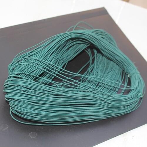 80m/roll 1.0mm Nylon Cord Thread Rubber Bracelet Braided String Blackish Green