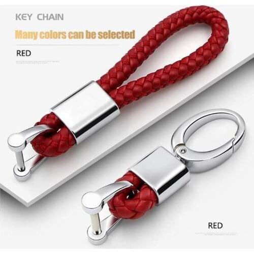 New hand-woven leather Car Key Ring Men Women rope key chain waist key chain charm Hey Holder Gift Jewelry for Ford Focus Edge