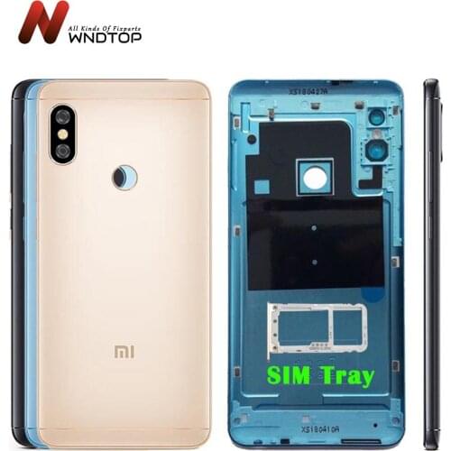 NEW Original Housing For Xiaomi Redmi Note 5 Pro Battery Cover Replacement Parts Case With Lens Buttons Note5 Back Cover case