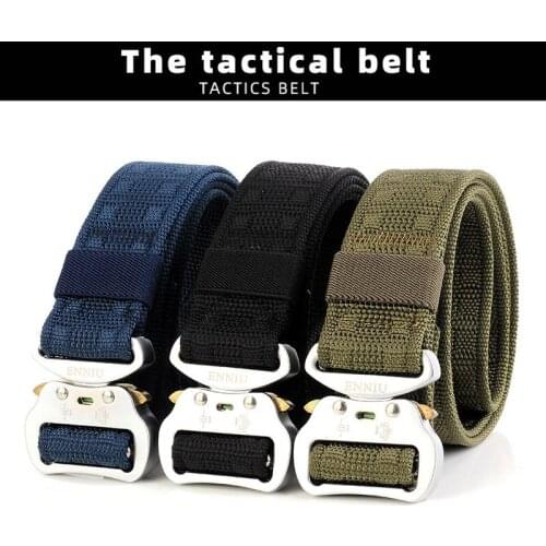 Leisure Belt Tactical Belt Quick Release Quick Dry Elastic Alloy Buckle Male Waistband For Fishing Hunting Multi Function