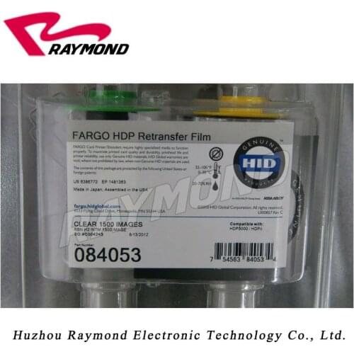 Original 84053 Clear HDP 5000 Film - 1,500 Prints,HDP5000 id card printer 084053 retransfer films