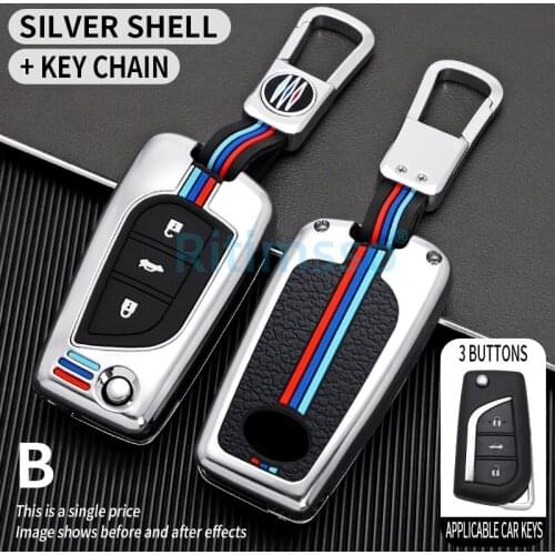 Durable Tough Fashion Remote Car Key Holder Full Cover Case for Toyota Hilux Revo Innova Rav4 Fortuner Keyring Accessories