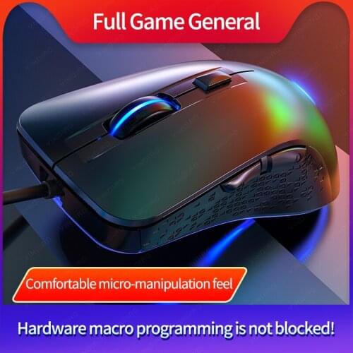 Wired RGB mechanical gaming mouse Macro programming pressure gun Computer gaming mouse USB wired mouse for PC laptop