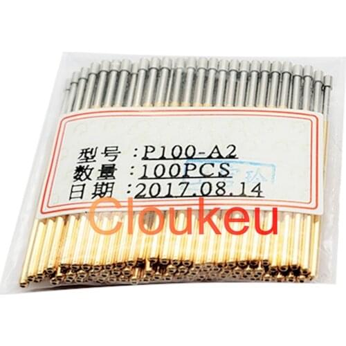 PCB testing spring probe Detection needle Nickel P100-A2 B1 D3 E F G H4 J LM3 Q M T R100-4W S diameter 1.36MM