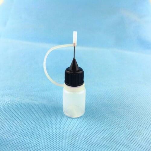 Henna Applicator Bottle Empty Plastic 5ML Steel Needle Embeded Dripper Bottles Free Shipping