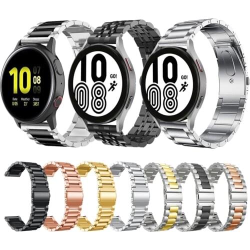 Stainless Steel Strap For Samsung Galaxy Watch 4 classic 42mm/Active 2 44mm 40mm/Watch3 45mm 41mm Metal Band Watchband Bracelet