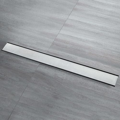 50/60/70/80/90CM Bathroom Floor Drain Stainless Steel Floor Shower Drain Tile Linear Long Shower Grate Channel Tile Drains Tool