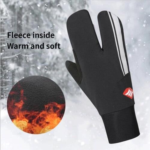 Santic New Design Warm Cycling Gloves Shockproof Long Finger Non-Slip Bicycle Riding Bike Gloves Autumn/Winter Guantes Ciclismo